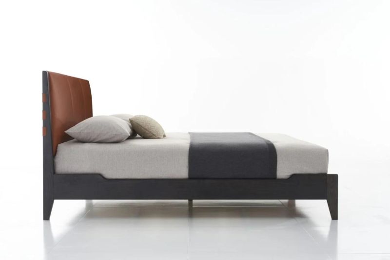 Be2012 Leather Bed, Italian Modern Design Bedroom Set in Home and Hotel