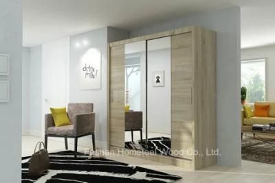 Modern Quality Bedroom Sliding Mirror Door Wardrobe (HF-EY016)