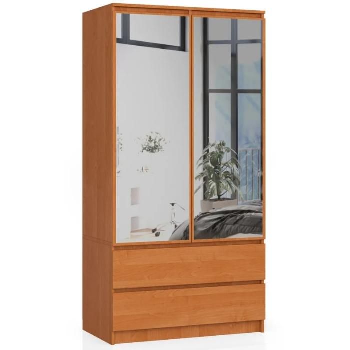 Wholesale Quality Mirror Wardrobe Bedroom Furniture MDF Clothes Cabinet