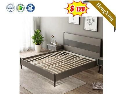 Nordic Style Modern Design Grey Oak Wooden Queen Size Bedroom Set
