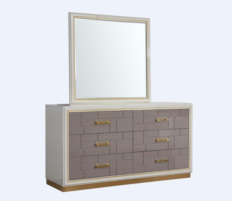 Modern Style King Side Metal Bedroom Set Furniture