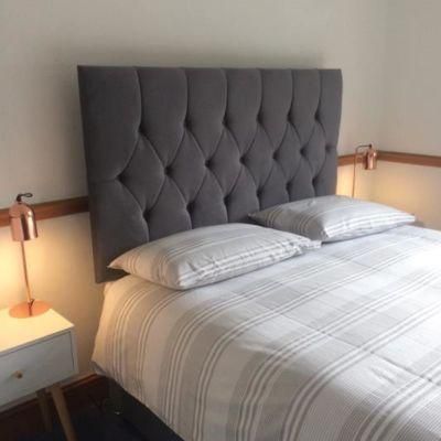 Nova Grey Divan Bed with 2 Drawers and High Headboard