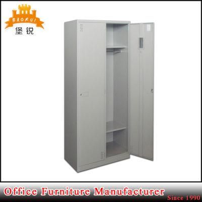 Factory Price Multi-Functional 2 Compartment Metal Wardrobe