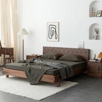 Modern Minimalist All Solid Wood Bed