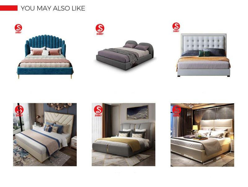 Wholesale Modern Style Upholstered Bed Wooden Furniture