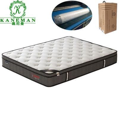 Tencel Pillow Top Foam Encased Pocket Spring Mattress in Box-Home Use Mattress-Bed Mattress