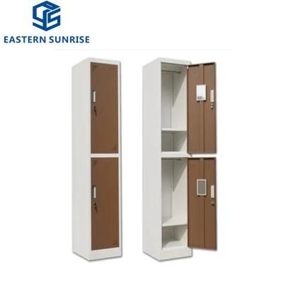 Factory Sell 2 Door Metal Storage Wardrobe Cabinet/Clothes Wardrobe