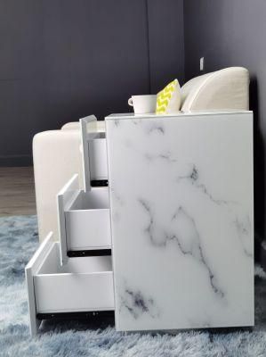 HS Glass Living Room Furniture Simple Style Small Bedside Table