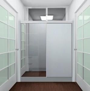 White Color Wardrobe Made of Melamine Faced Particle Board