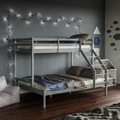 High Quality Child Furniture Stable Wood Made Bunk Bed with Ladders
