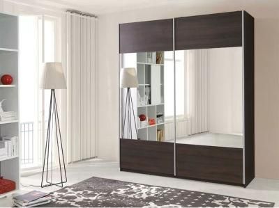 Custom Made Flat Pack MDF Wooden Home Furniture Bedroom Sliding Door Wardrobe (HF-WB79)