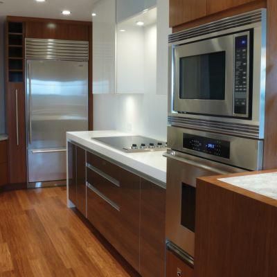 Modern Style Matte Lacquer Natural Wooden Kitchen Cabinets