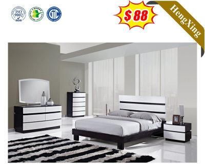 New Style MDF Home Furniture White Queen Size Painting Bedroom Set
