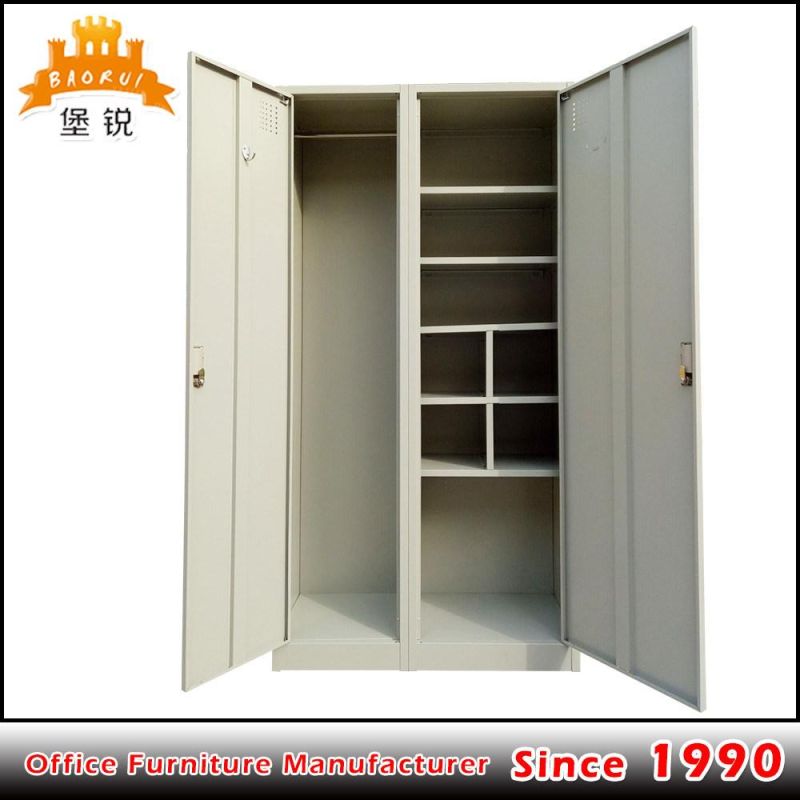 New Design Steel Two Door Clothes Cabinet with Mirror