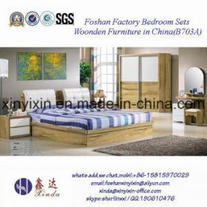 China Wooden King Size Bed Luxury Hotel Bedroom Furniture (703A#)