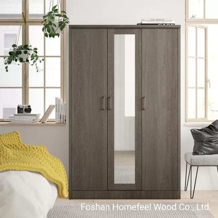 Modern Wholesale Simple 3 Door Wooden MDF Wardrobe (HF-WB04) Bedroom Furniture