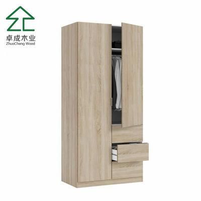 Modern Stylish Bedroom Furniture Laminated MDF Hinged Door Wardrobe