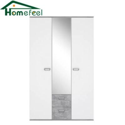 Wooden Simple Style Silver Bedroom Storage Wardrobe Factory Price Wholesale