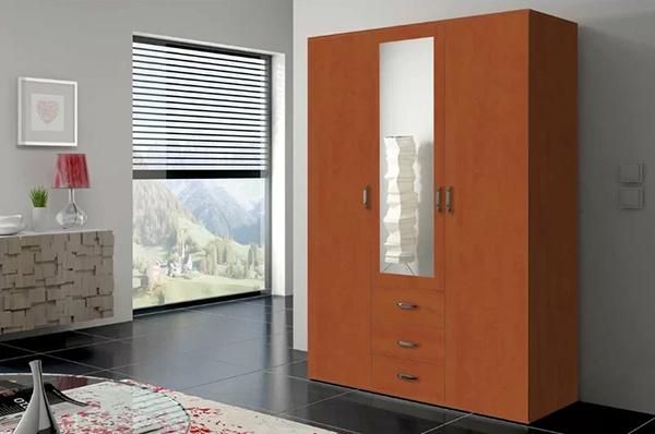 Wholesale Modern Simple Style Hinged Door Bedroom Wooden Wardrobe (HF-WF05061)