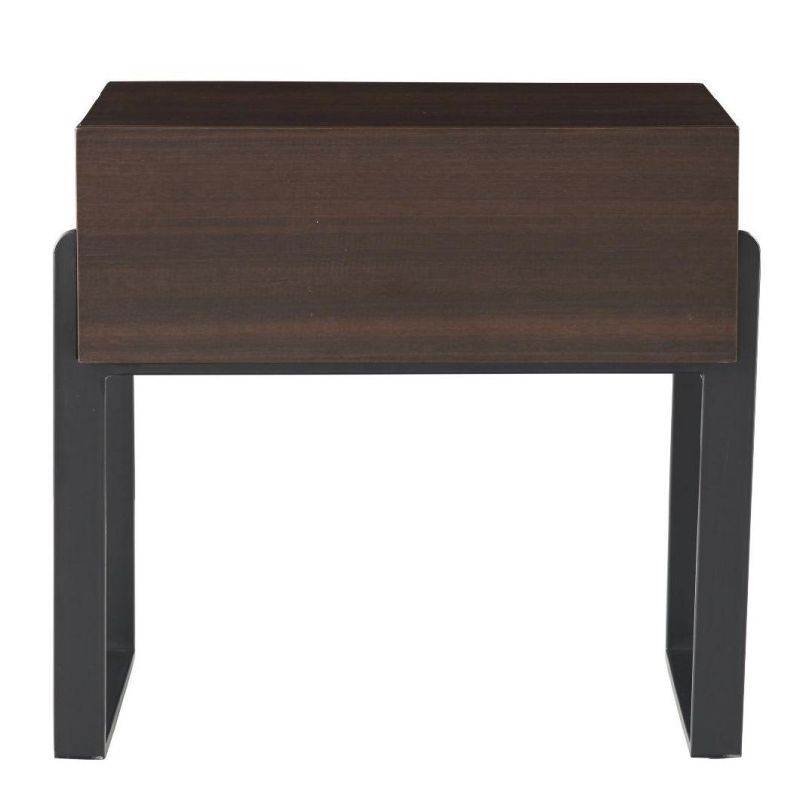 FL42 Night Stand/Eucalyptus Veneer / Steel Base Coating /Modern Furniture in Home and Hotel