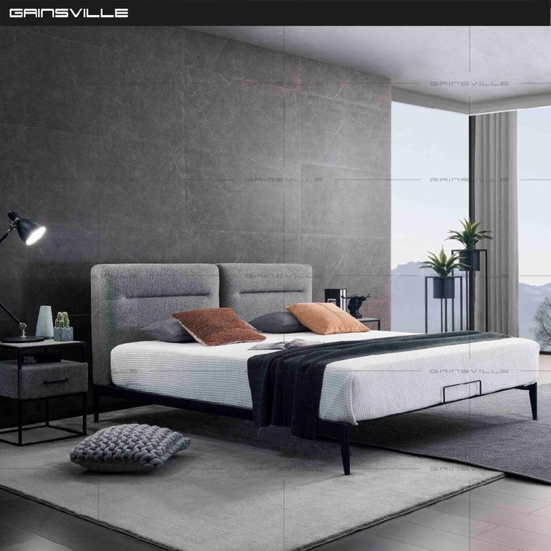 Modern Bedroom Furniture Sofa Bed Fabric Bed in New Concise Style