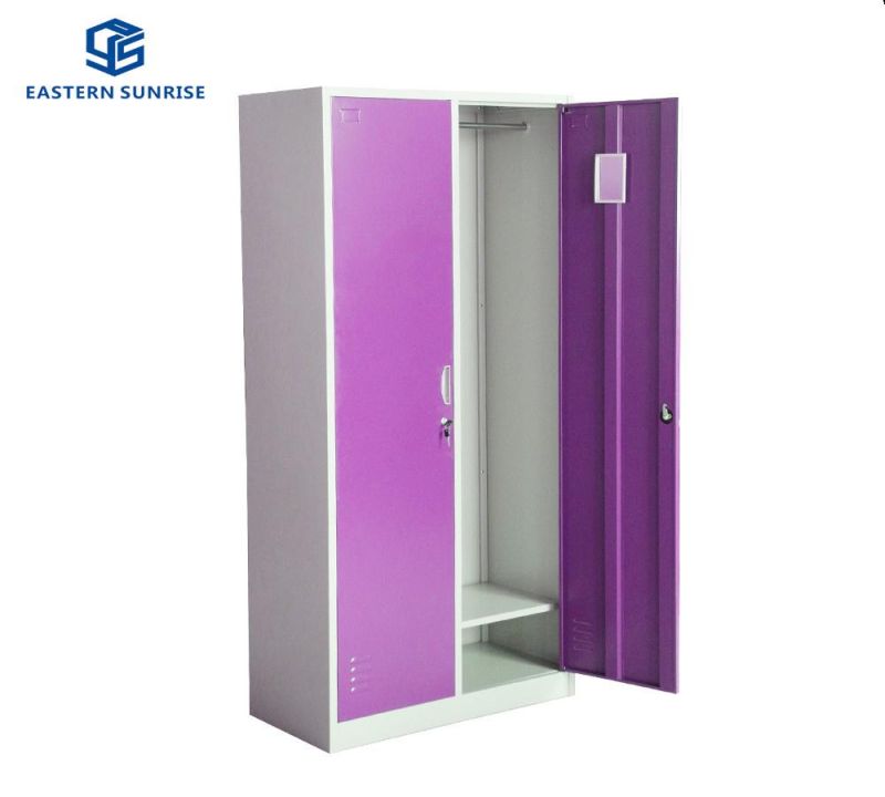 Two Swing Door Metal Bedroom/Medical/Office Steel Cabinet Locker
