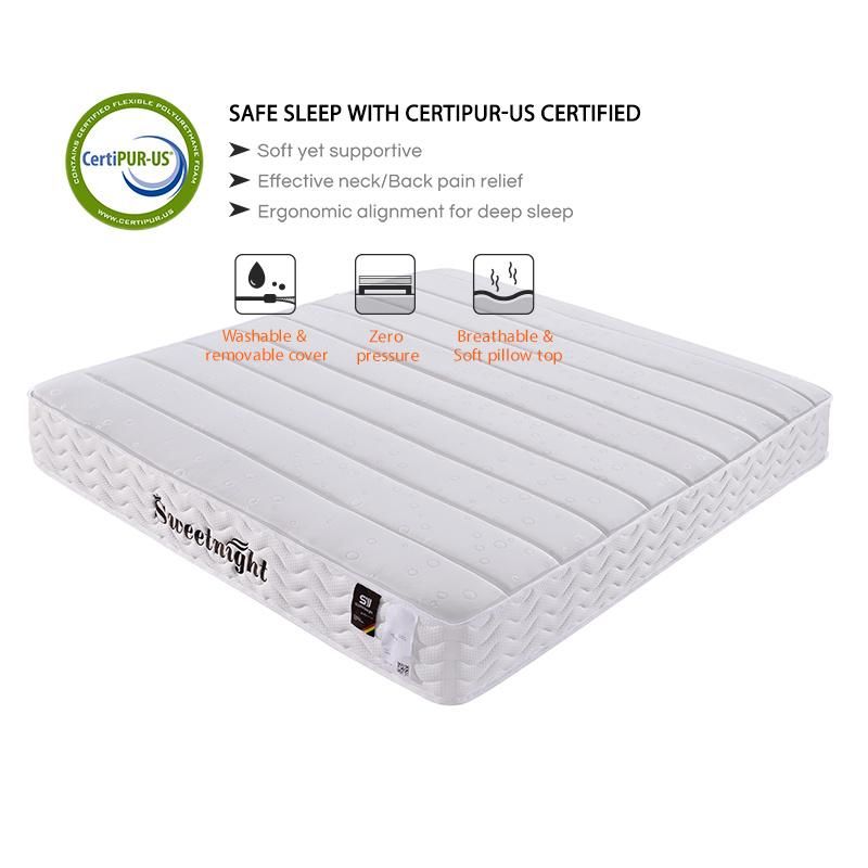 Sweetnight Gel Natural Latex Compressed Memory Foam Bed Pillow Top Mattresses