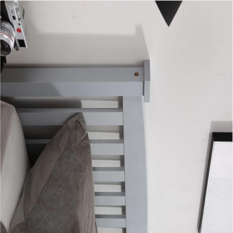 Factory Pine Solid Wood Bed Grey for Children Queen / King