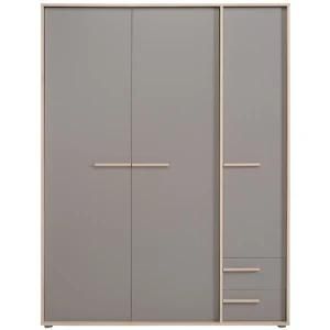 Stylish MFC Continental Look Baroque Style Blush Grey Godrej Almirah Wardrobe Hanging Rail Shelving and Drawers