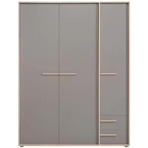 Stylish MFC Continental Look Baroque Style Blush Grey Godrej Almirah Wardrobe Hanging Rail Shelving and Drawers