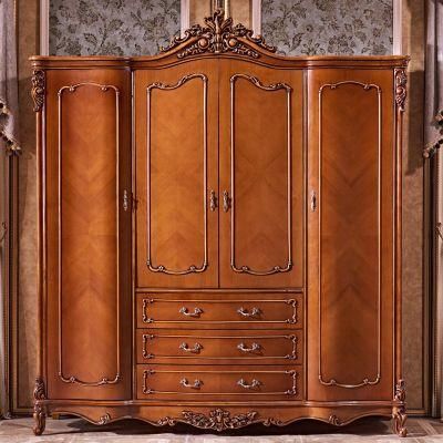Factory Wholesale Classic Solid Wood Wardrobe in Optional Furniture Color