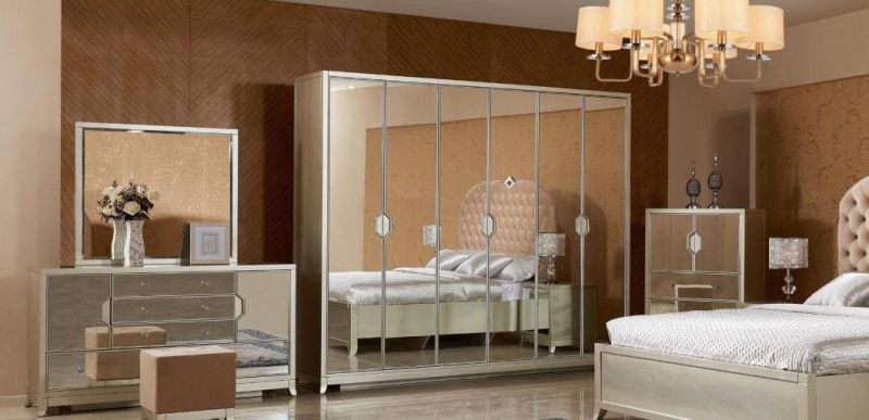 2018 Hot Sale Solid Wood Bedroom Furniture with Mirror