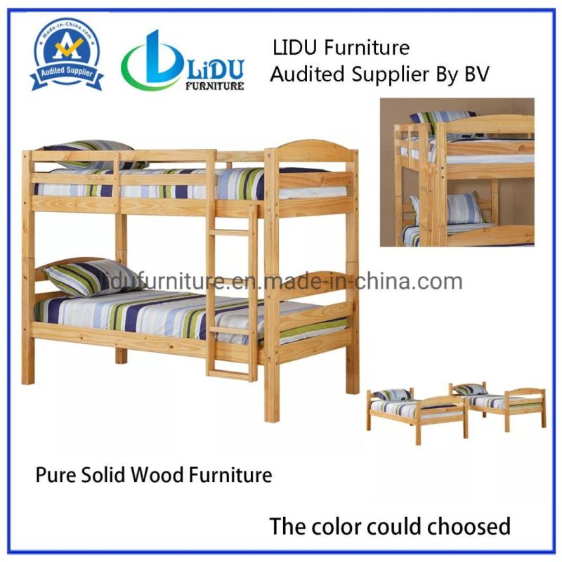 Custom Color Hot Design Single Pine Wood Bed Latest Solid Wood Furniture Wood Bed Unique Wooden Bed