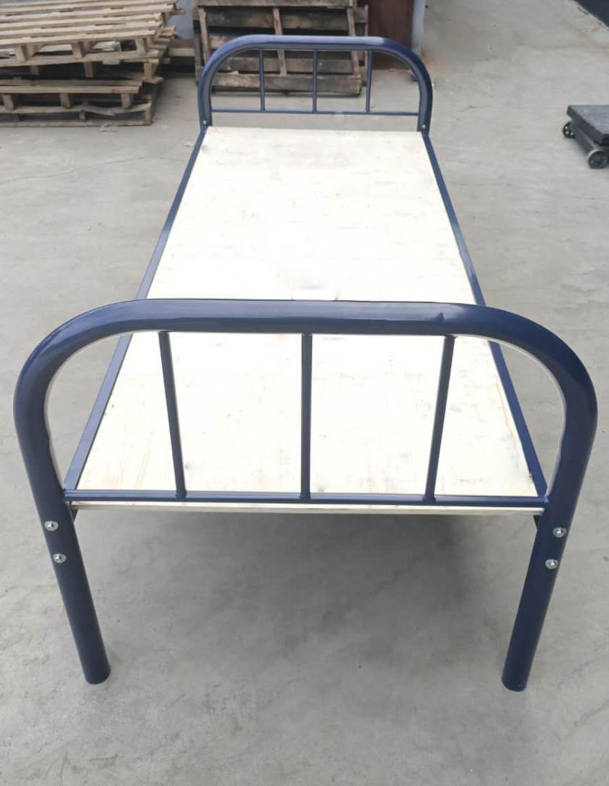 Factory Direct Supply Metal Single Bed with Wooden Board