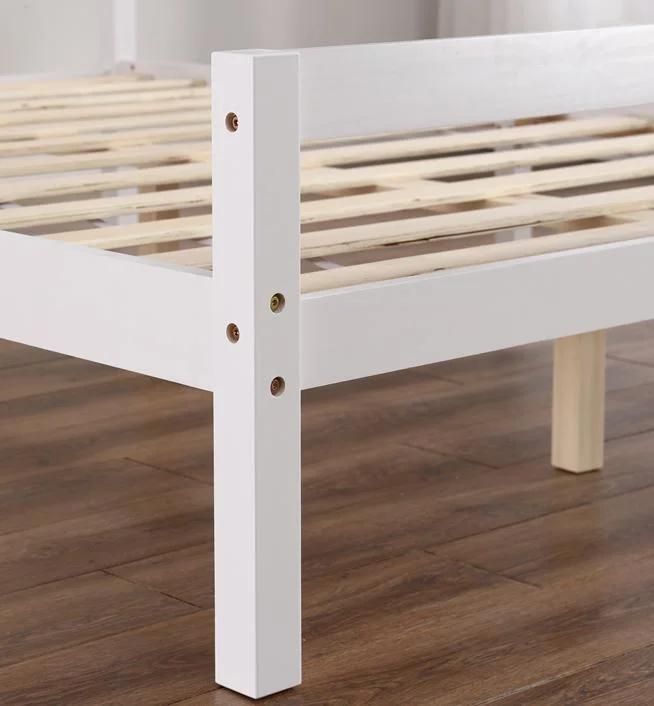 Modern Bedroom Furniture Simple 4FT Solid Pine Wood Single Bed