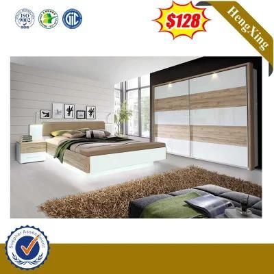 American Style Mahogany Wooden Furniture Queen Size Leater Bed