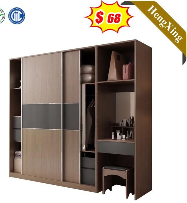 New Design Bedroom Furniture Wooden White Wardrobe with Glass Door