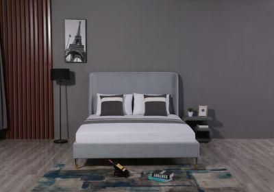 Huayang Wholesale Price High Quality Italian Style Home Furniture Luxury Design Bedroom Set Fabric King Size Bed for Hotel Villa King Bed