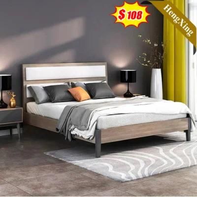 Creative Long Backrest Design Executive Style Home Apartment Furniture Bedroom Bed with Night Stand