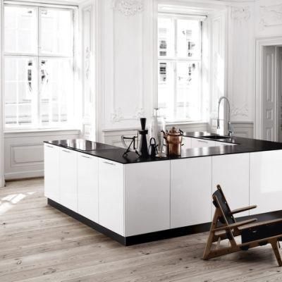 Modern MDF Wood Furniture White Lacquer Kitchen Cabinets