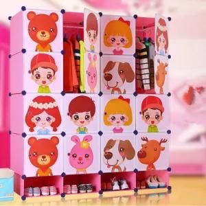 Cute Cartoon Design Commodity Shelf Cabinet Wardrobe Closet