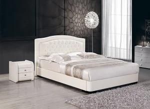 Andorra Comfortable PU Wooden Bed Frame Hot Selling Leather Bed