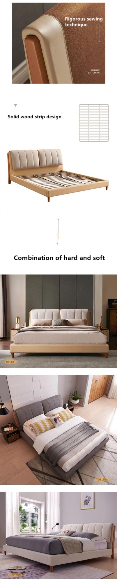 Nordic Simple Soft #Bed Master Bedroom #Furniture 0175