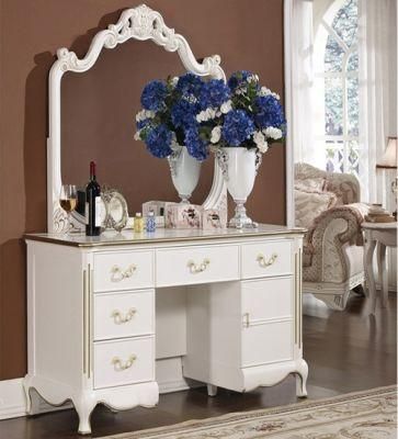 White Wooden American Style Dresser for Bedroom and Makeup
