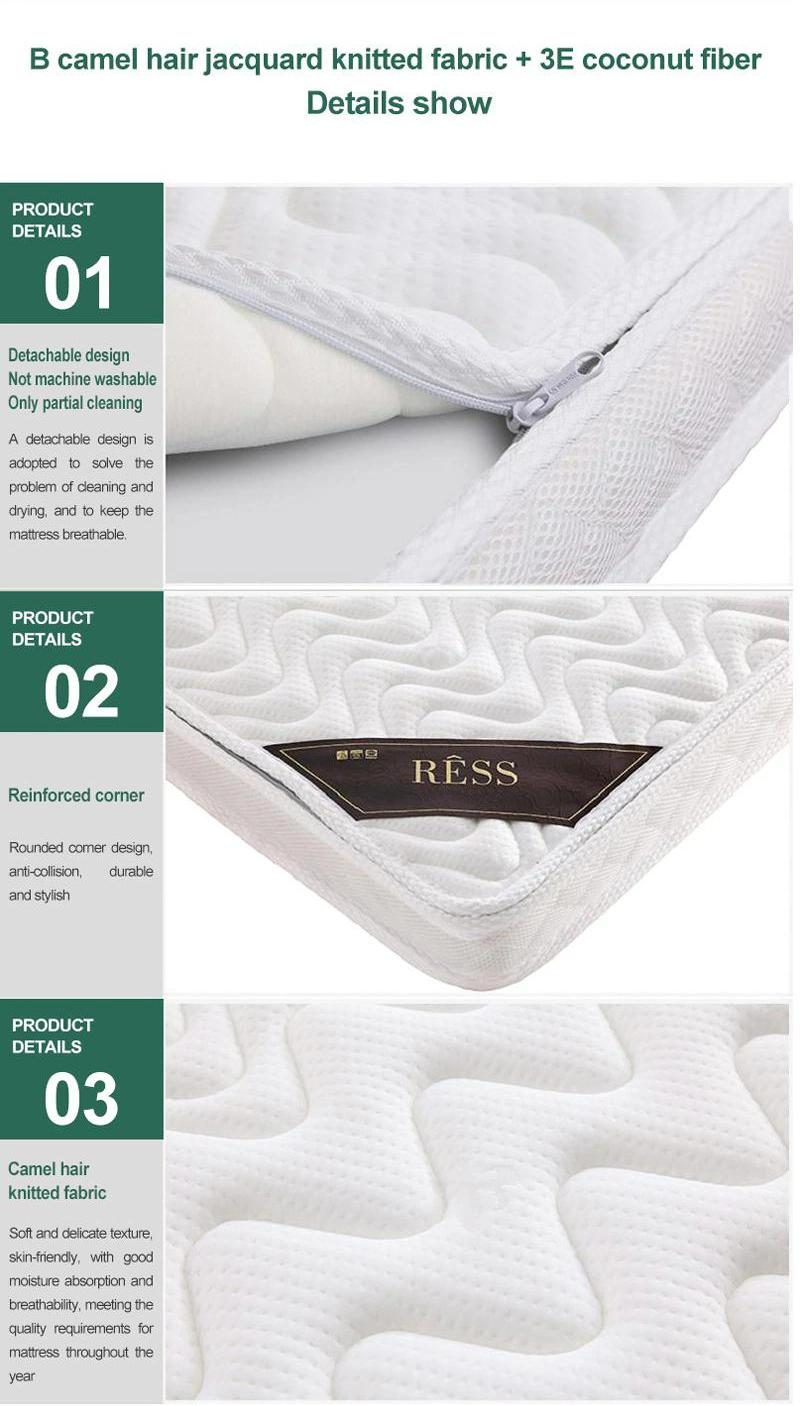 Home Latex Bed Mattress Folding Removable Cover 18cm Queen Bed