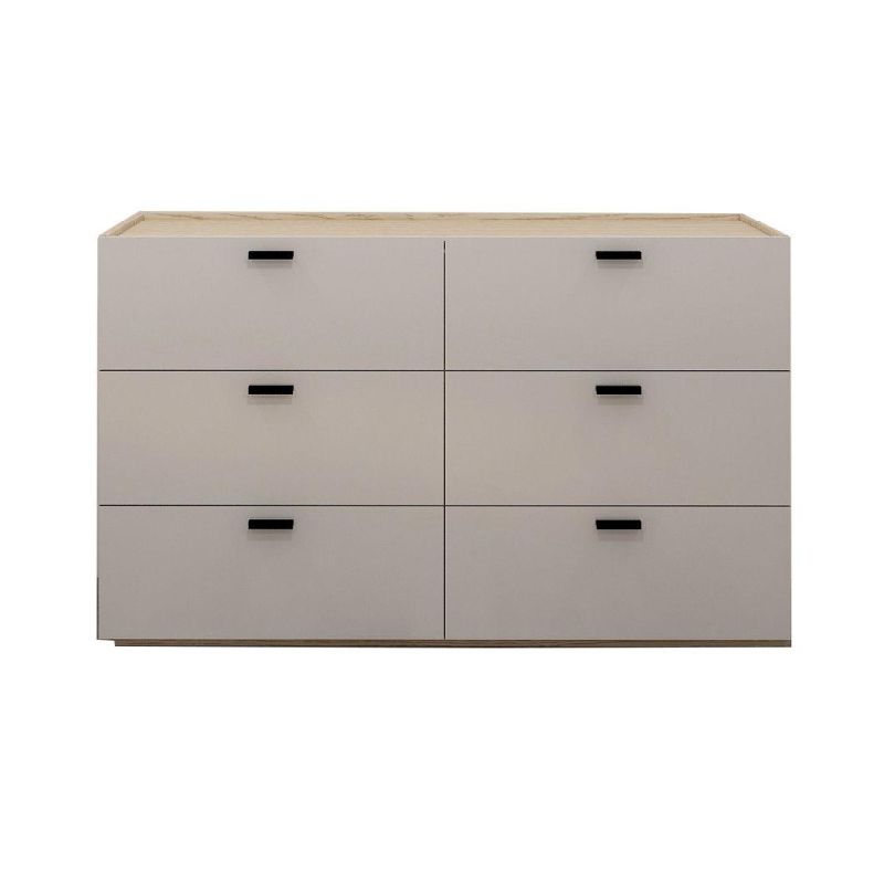 Pearl White and Wooden Color King Size Bedroom Set