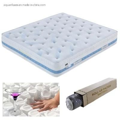 Wholesale 12inch Colchones Hybrid Pocket Spring Box Mattress Queen Size