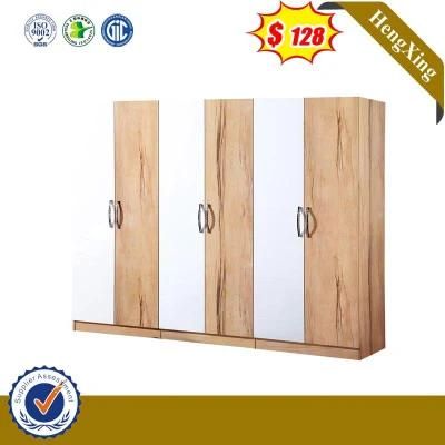 Rich Cherry Particle Board White Glossy Bedroom Wardrobe