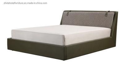 Good Price Detachable Headboard Upholstered Beds with Storage Factory Directly Sale Apartment Use Leather Bed