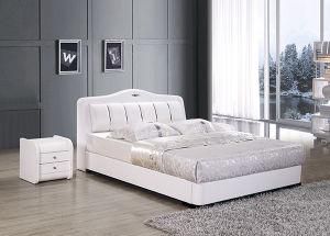 Factory Directly Supply Luxury Leather Chesterfeild Double Bed